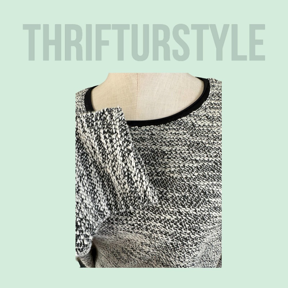 7Diamonds Fit Burgos Knit Sweater Crewneck Long Sleeve Gray Black Pattern - Picture 5 of 9